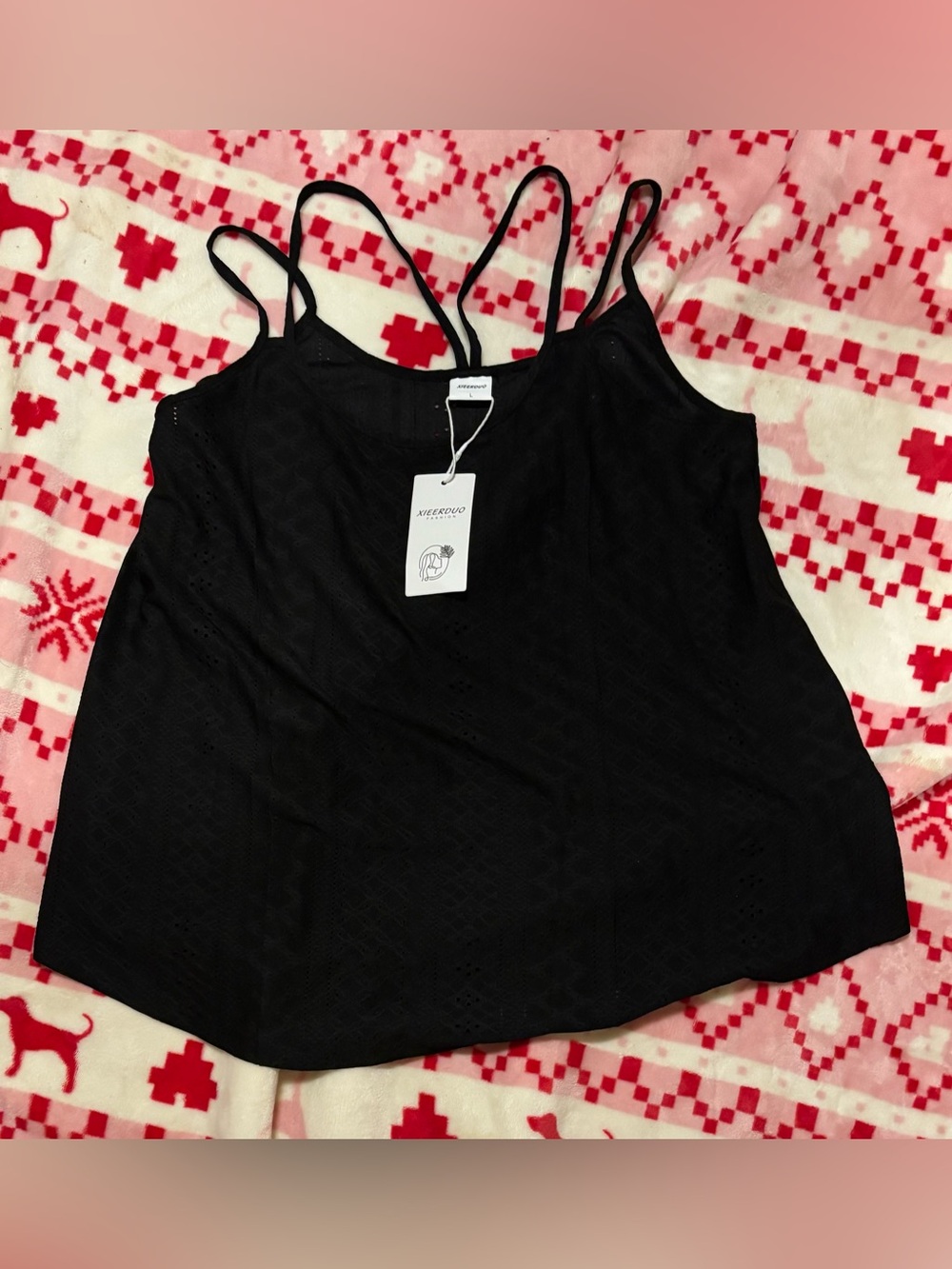 EYELET EMBROIDERY SCOOP-NECK CAMISOLE 🖤 - Picture 6 of 14